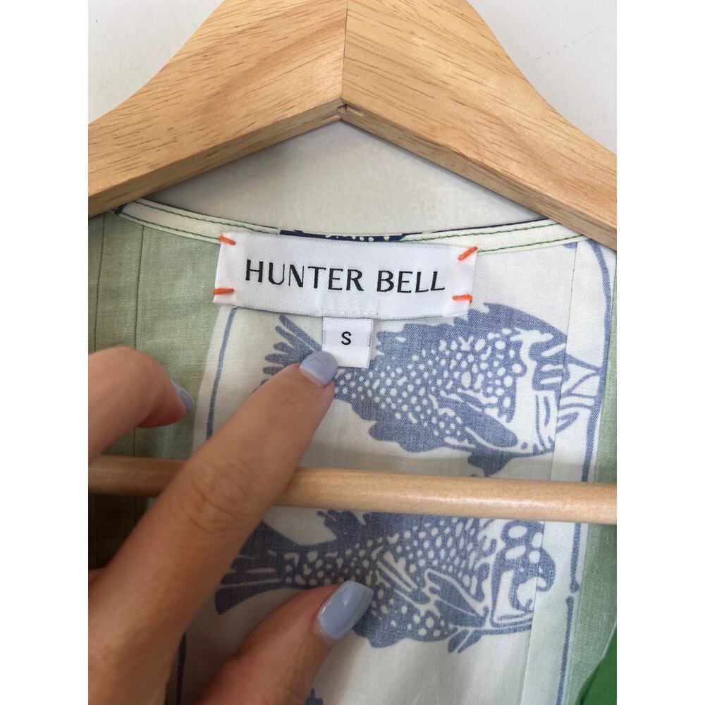 NEW Hunter Bell Wilkies Puff Short Sleeve Baby Doll Mini Dress Green Size: Small - Picture 4 of 7